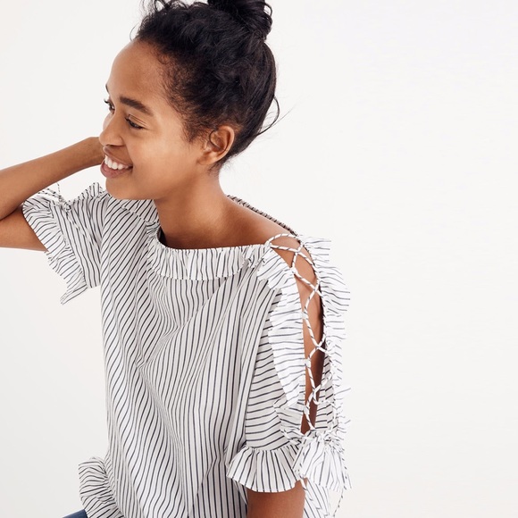 Madewell Tops - Madewell tie up blouse size XL